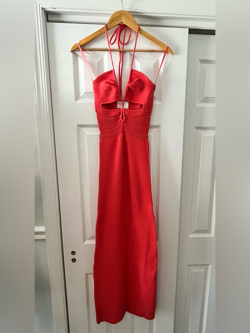 Torn by Ronny Kobo Halter Cutout Maxi Dress